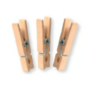 Natural Wood Pegs 4,5 cm - Pack of 36 pieces